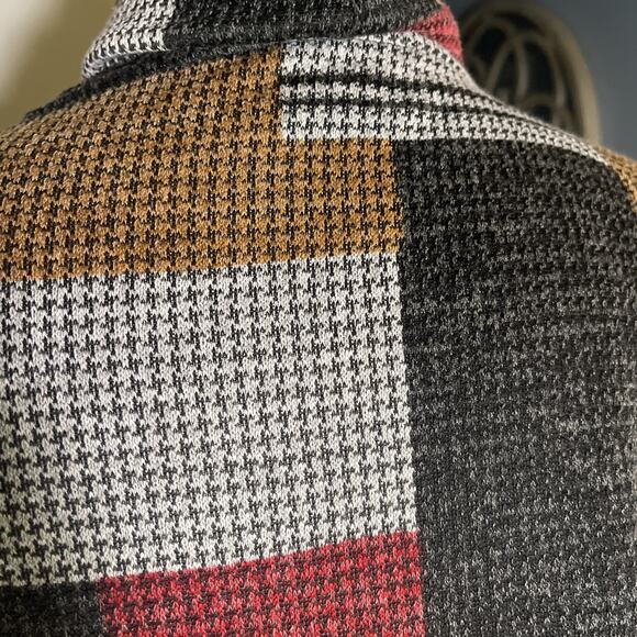 Alfred Dunner Sweater Petite Large Cowl Neck Sweater Houndstooth Pattern - Picture 5 of 5